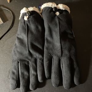 Isotoner  Womens Cream Fleece  Lined Gloves Smart Dri Smart Touch Lg /XL